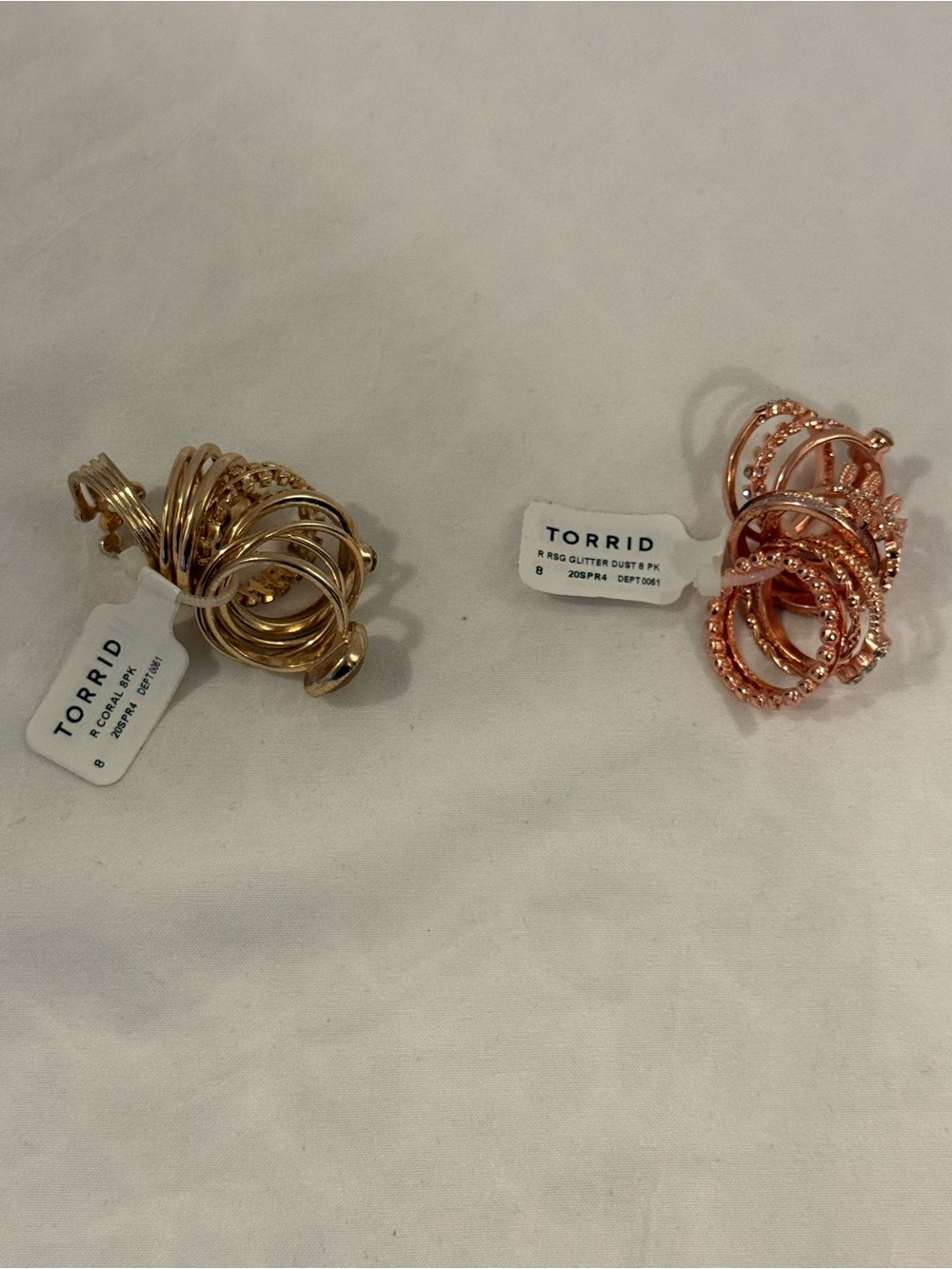 2 SETS of brand new never worn rings from torrid